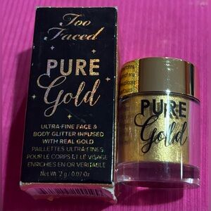 Too Faced Pure Gold Face And Body Glitter Infused With Real Gold